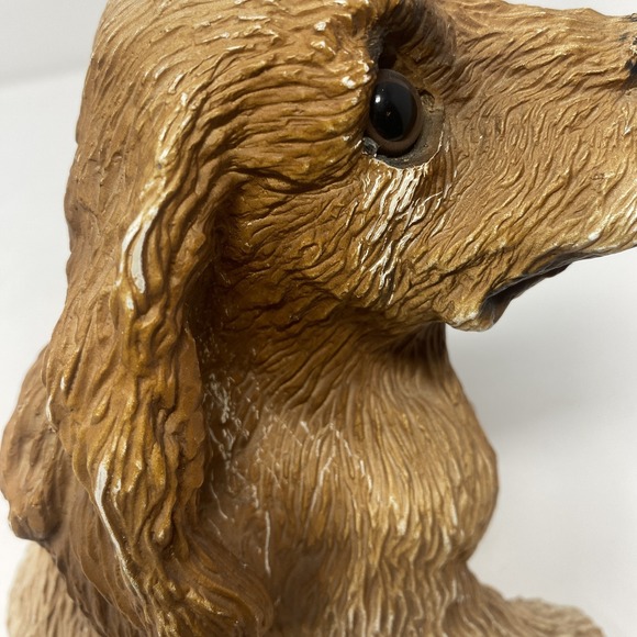 Cocker Spaniel Dog Figurine Statue Collectible Brown Tan Sitting Puppy Decor - Picture 5 of 8